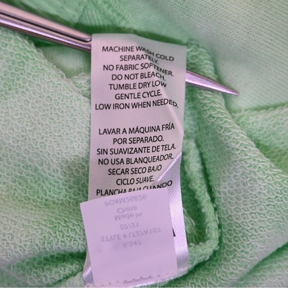 Wildfox Womens Plasma World Tour Slash Tie Dye Crop Sweatshirt in Green Ash NEW - Picture 10 of 11